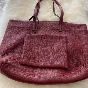 Vintage Donna Karen Leather tote